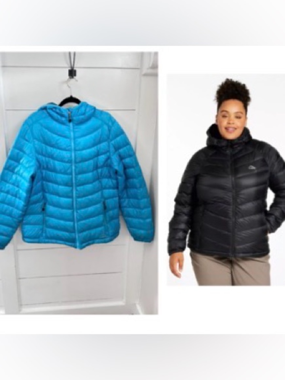 LL Bean XL 850 goose down downtek water repellent blue packable puffer jacket